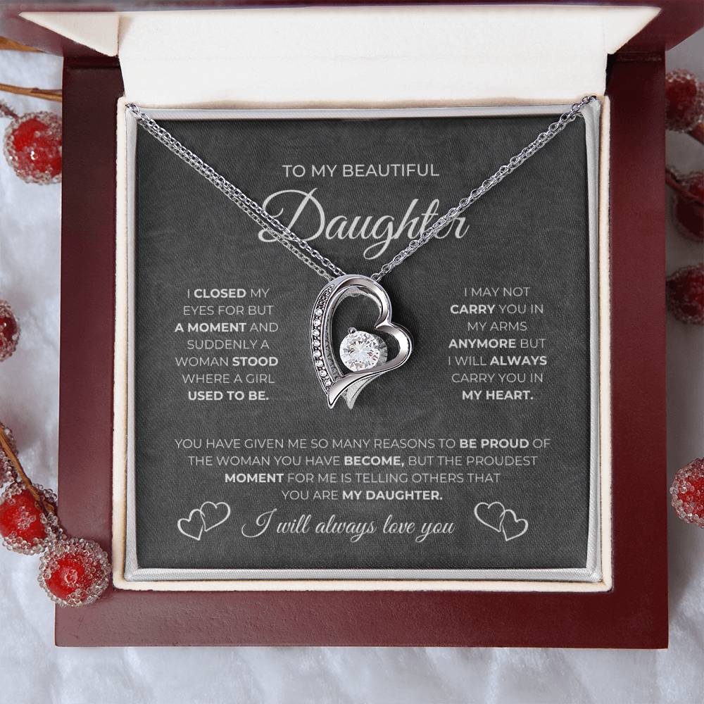 To My Daughter | Forever Heart Necklace