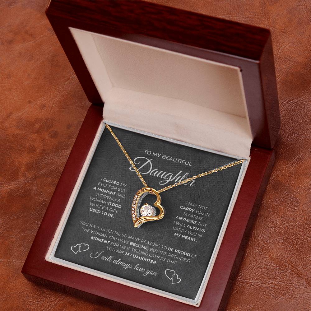 To My Daughter | Forever Heart Necklace