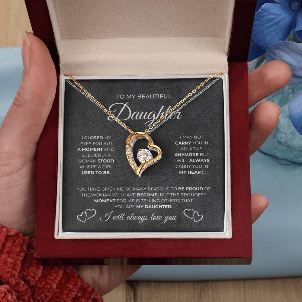To My Daughter | Forever Heart Necklace