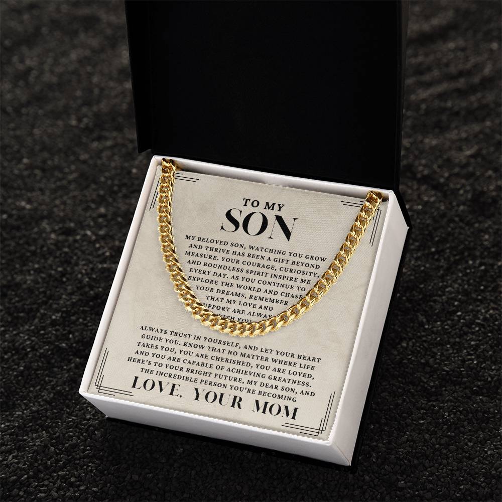 Cuban Link Chain | To My Son