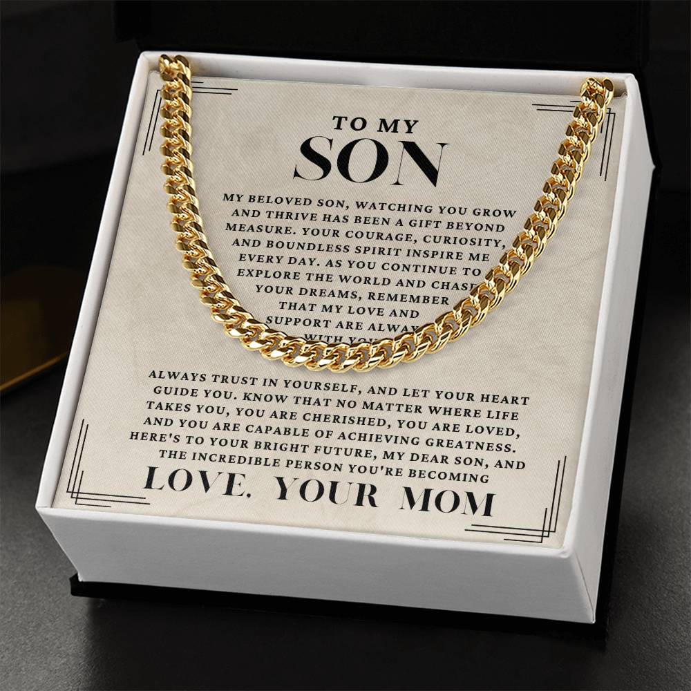 Cuban Link Chain | To My Son