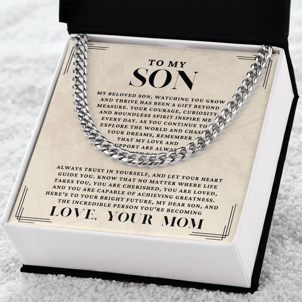 Cuban Link Chain | To My Son