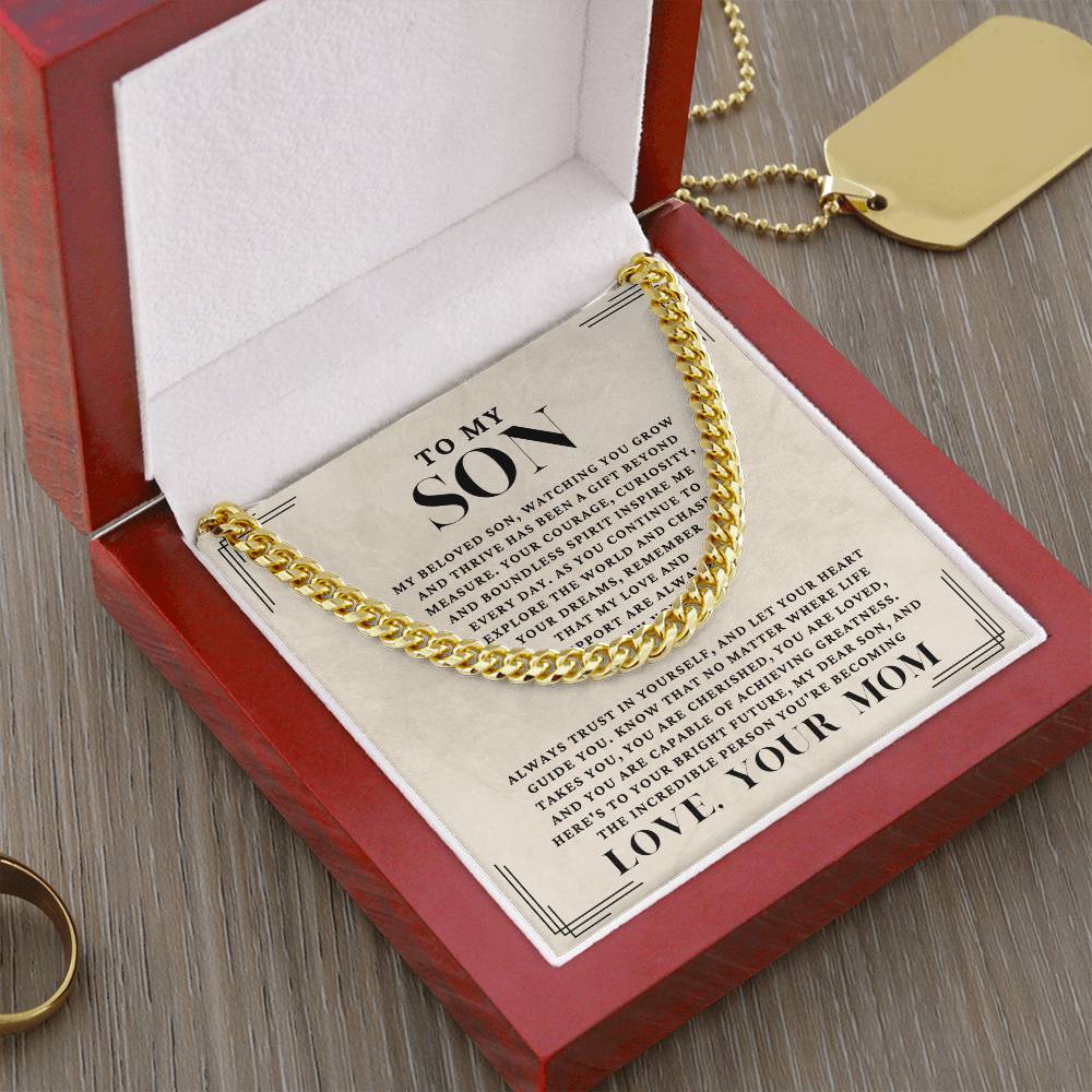 Cuban Link Chain | To My Son
