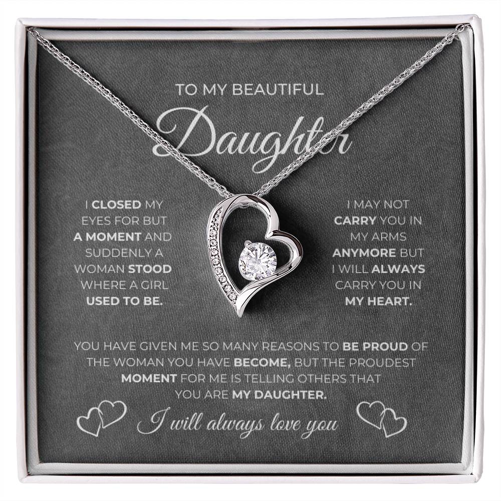 To My Daughter | Forever Heart Necklace