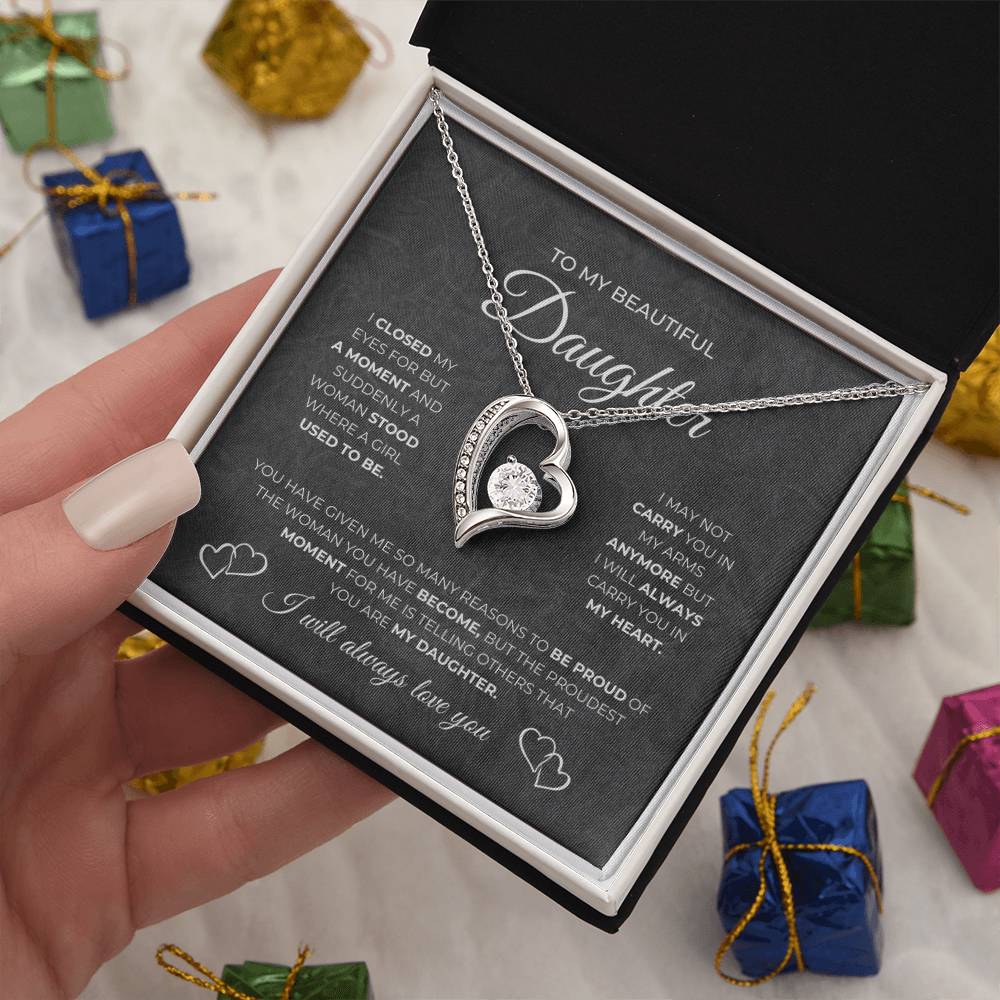 To My Daughter | Forever Heart Necklace