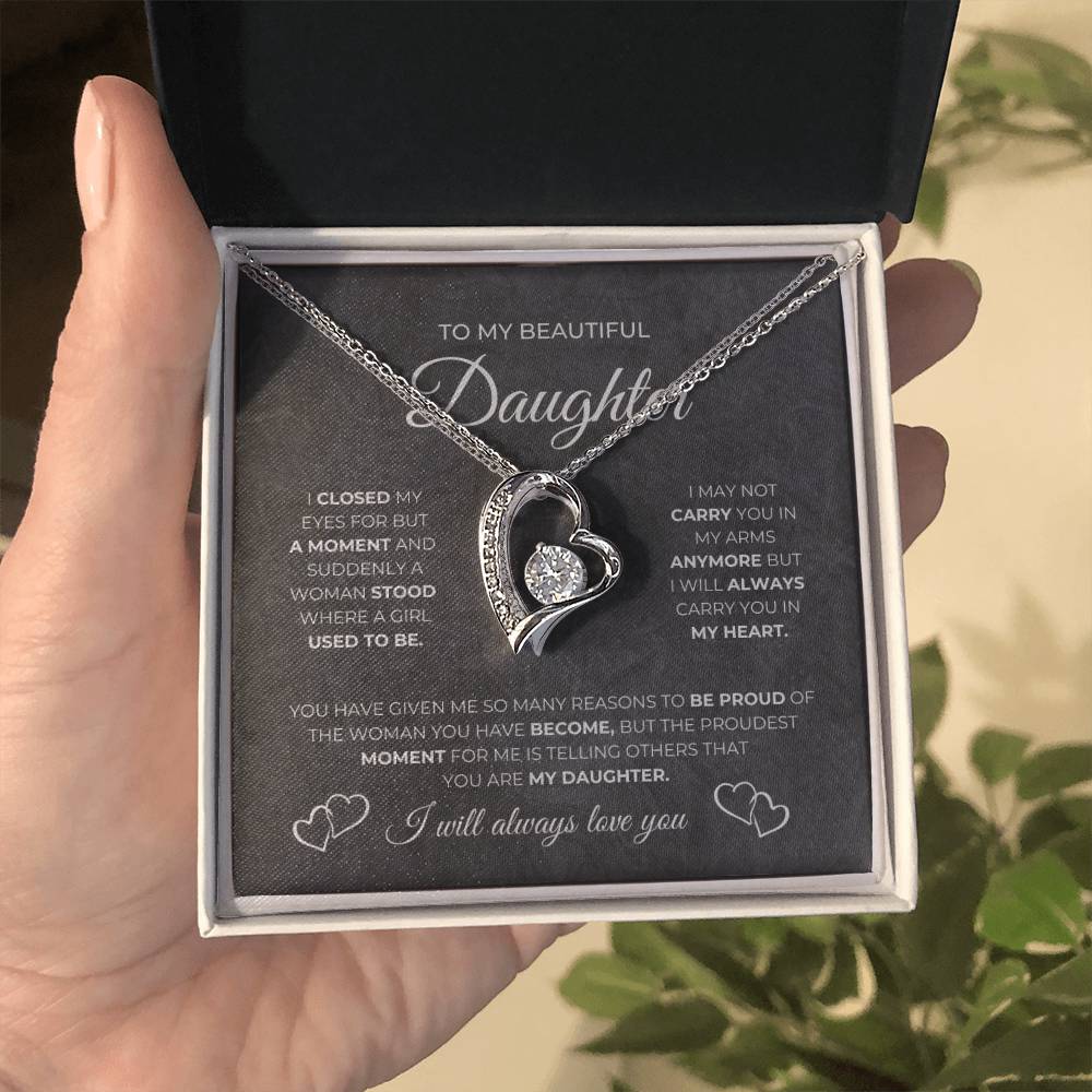To My Daughter | Forever Heart Necklace