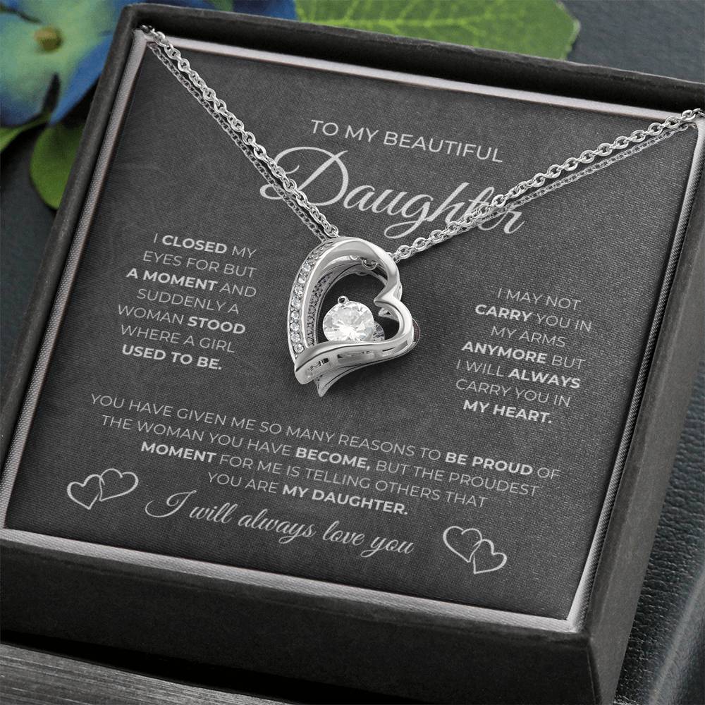 To My Daughter | Forever Heart Necklace