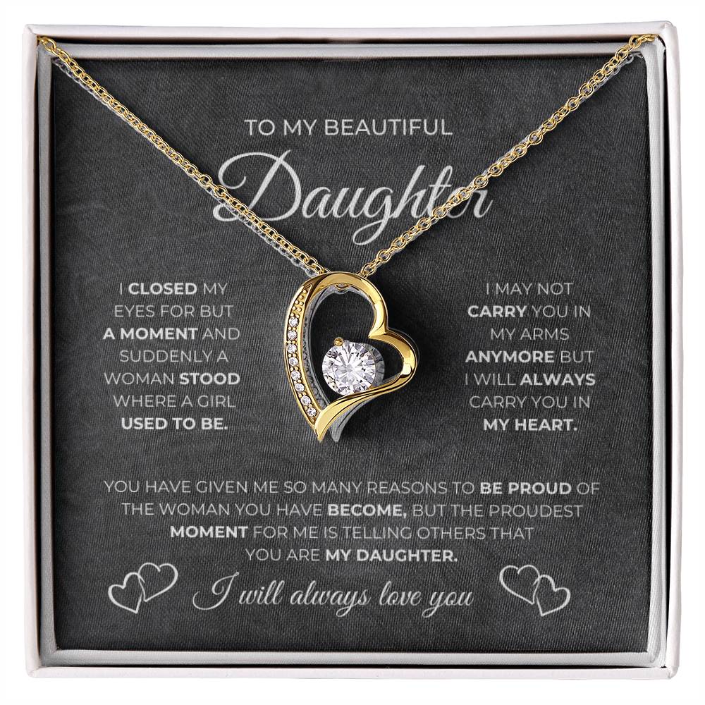 To My Daughter | Forever Heart Necklace