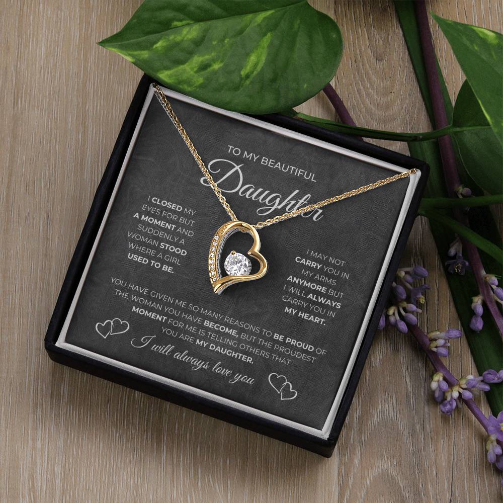 To My Daughter | Forever Heart Necklace