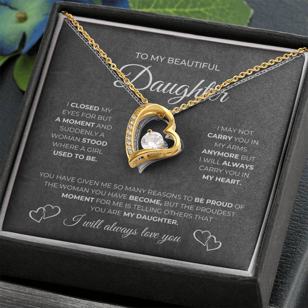 To My Daughter | Forever Heart Necklace